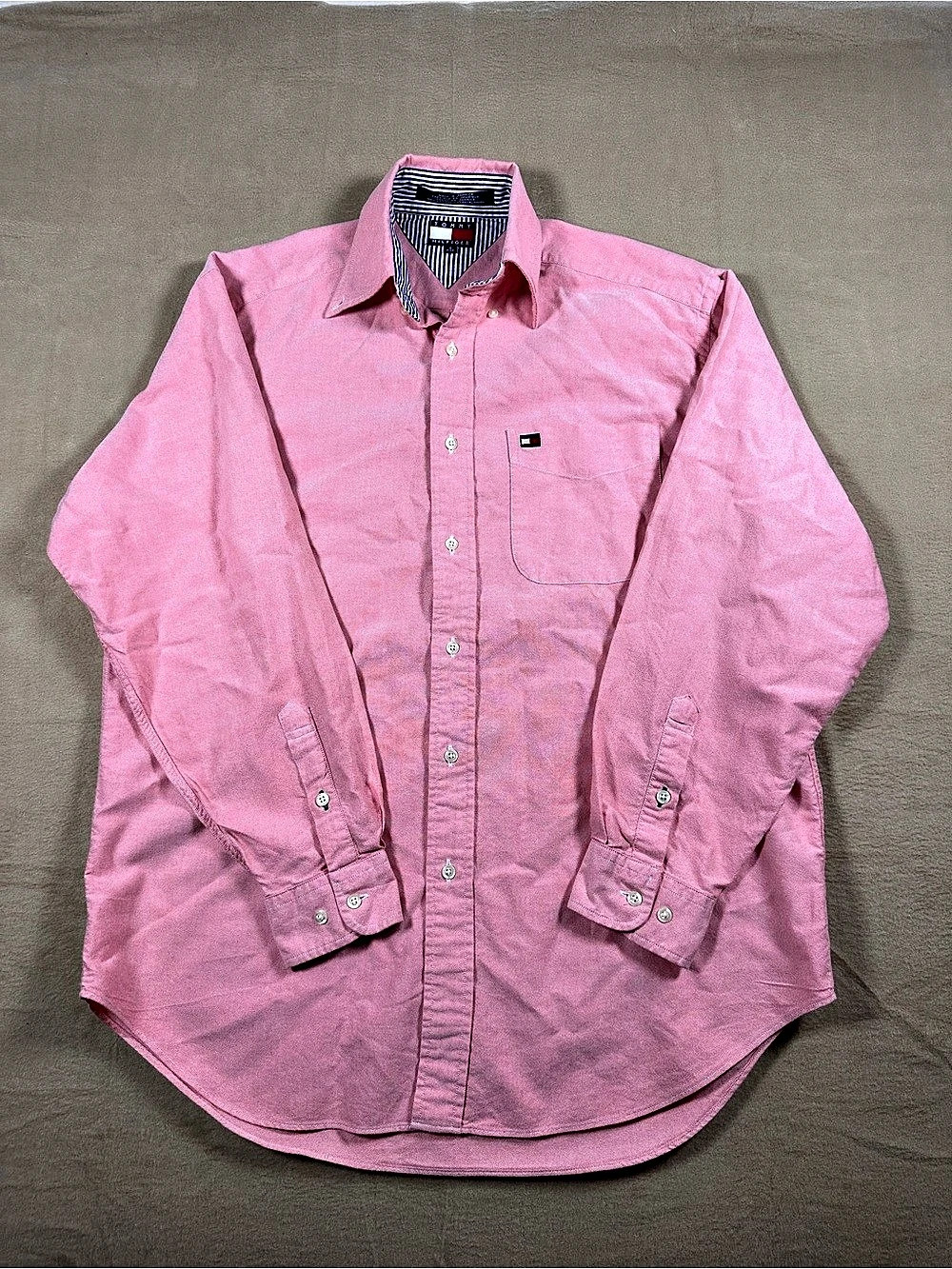 Tommy Hilfiger Casual Button Down Pink Size Small